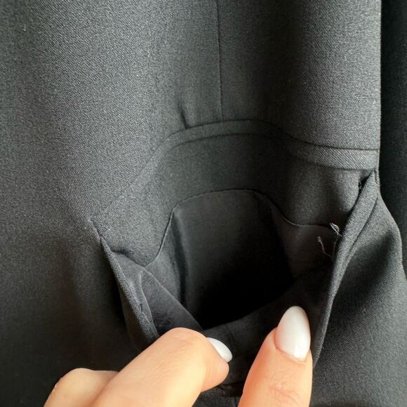 Lafayette 148 Wool Black Two Button Career Office Blazer Jacket Size 8 Medium - Picture 5 of 9